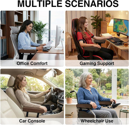 Memory Foam Office Chair Armrest Pads, Non-Slip Armrest Cushion