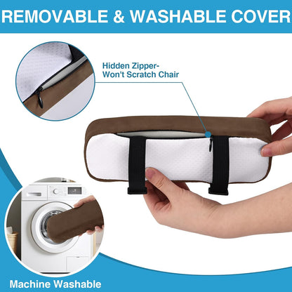 Memory Foam Office Chair Armrest Pads, Non-Slip Armrest Cushion