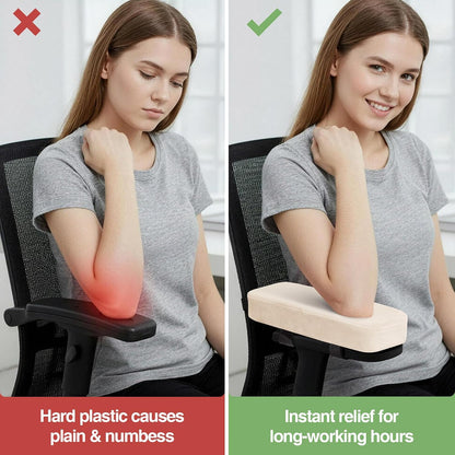 Memory Foam Office Chair Armrest Pads, Non-Slip Armrest Cushion