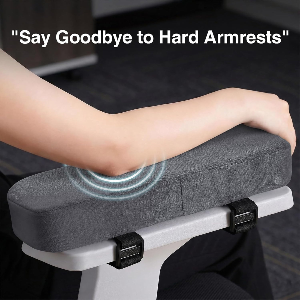 Memory Foam Office Chair Armrest Pads, Non-Slip Armrest Cushion