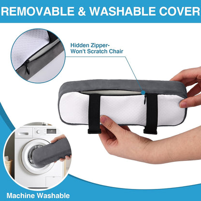 Memory Foam Office Chair Armrest Pads, Non-Slip Armrest Cushion
