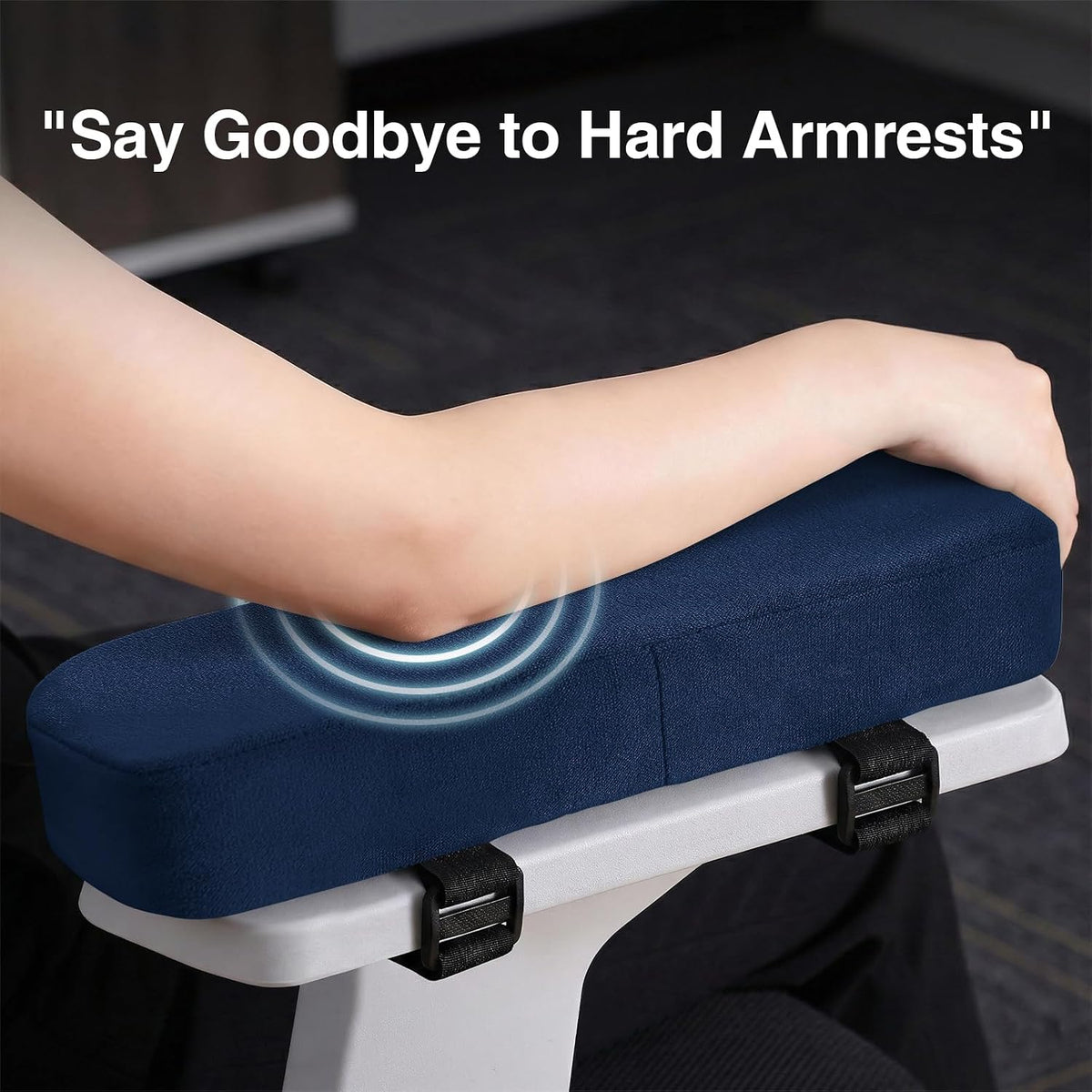 Memory Foam Office Chair Armrest Pads, Non-Slip Armrest Cushion