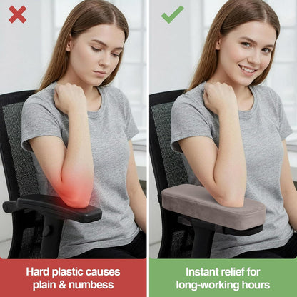 Memory Foam Office Chair Armrest Pads, Non-Slip Armrest Cushion