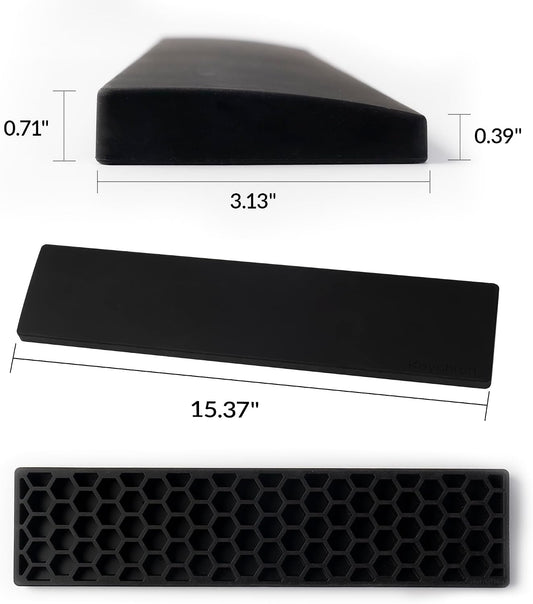 Ergonomic Silicone Wrist Rest for K4 Pro / K4 Max / Q5 / V5 / V5 Max,15.37" Honeycomb Non-Slip Palm Rest, 96% Full-Sized Mechanical Keyboards Support with Typing Pain Relief
