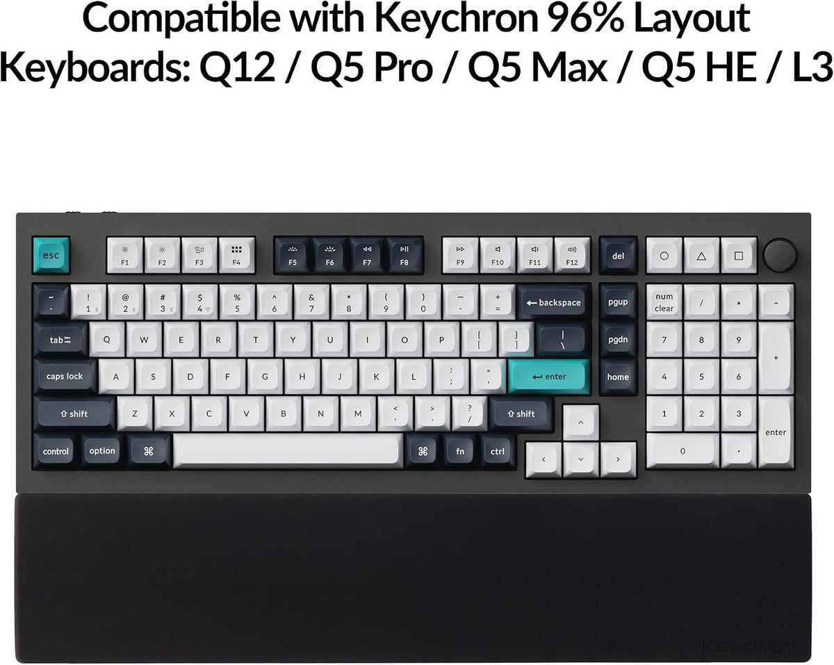Ergonomic Silicone Wrist Rest for K4 Pro / K4 Max / Q5 / V5 / V5 Max,15.37" Honeycomb Non-Slip Palm Rest, 96% Full-Sized Mechanical Keyboards Support with Typing Pain Relief