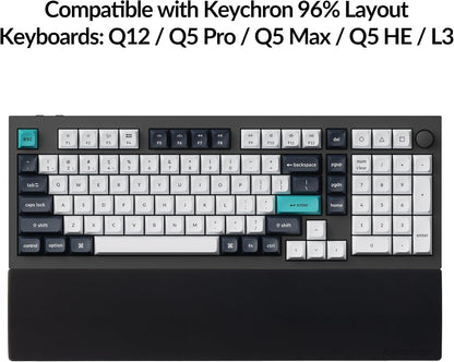 Ergonomic Silicone Wrist Rest for K4 Pro / K4 Max / Q5 / V5 / V5 Max,15.37" Honeycomb Non-Slip Palm Rest, 96% Full-Sized Mechanical Keyboards Support with Typing Pain Relief