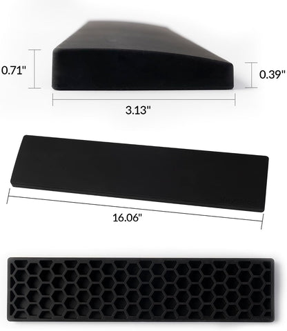 Ergonomic Silicone Wrist Rest for K4 Pro / K4 Max / Q5 / V5 / V5 Max,15.37" Honeycomb Non-Slip Palm Rest, 96% Full-Sized Mechanical Keyboards Support with Typing Pain Relief