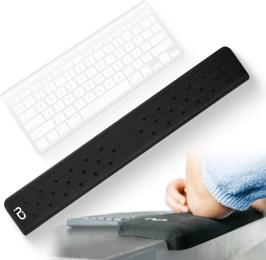 EdgeRest L-Shaped Desk Long Wrist Rest Elbow, Forearm & Wrist Comfort Support for Table or Desk Edge, Non-Slip, Memory Foam Padding, Ergonomic Design for Work, Universal Fit, Black