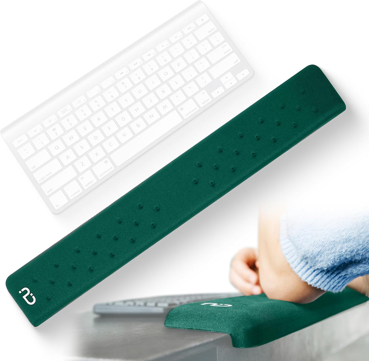EdgeRest L-Shaped Desk Long Wrist Rest Elbow, Forearm & Wrist Comfort Support for Table or Desk Edge, Non-Slip, Memory Foam Padding, Ergonomic Design for Work, Universal Fit, Black