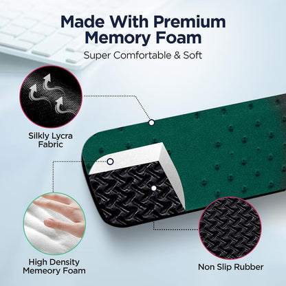 EdgeRest L-Shaped Desk Long Wrist Rest Elbow, Forearm & Wrist Comfort Support for Table or Desk Edge, Non-Slip, Memory Foam Padding, Ergonomic Design for Work, Universal Fit, Black
