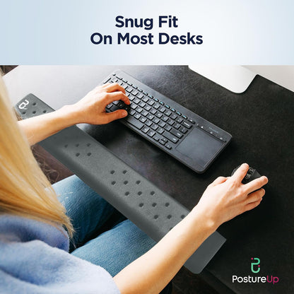 EdgeRest L-Shaped Desk Long Wrist Rest Elbow, Forearm & Wrist Comfort Support for Table or Desk Edge, Non-Slip, Memory Foam Padding, Ergonomic Design for Work, Universal Fit, Black