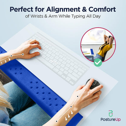 EdgeRest L-Shaped Desk Long Wrist Rest Elbow, Forearm & Wrist Comfort Support for Table or Desk Edge, Non-Slip, Memory Foam Padding, Ergonomic Design for Work, Universal Fit, Black