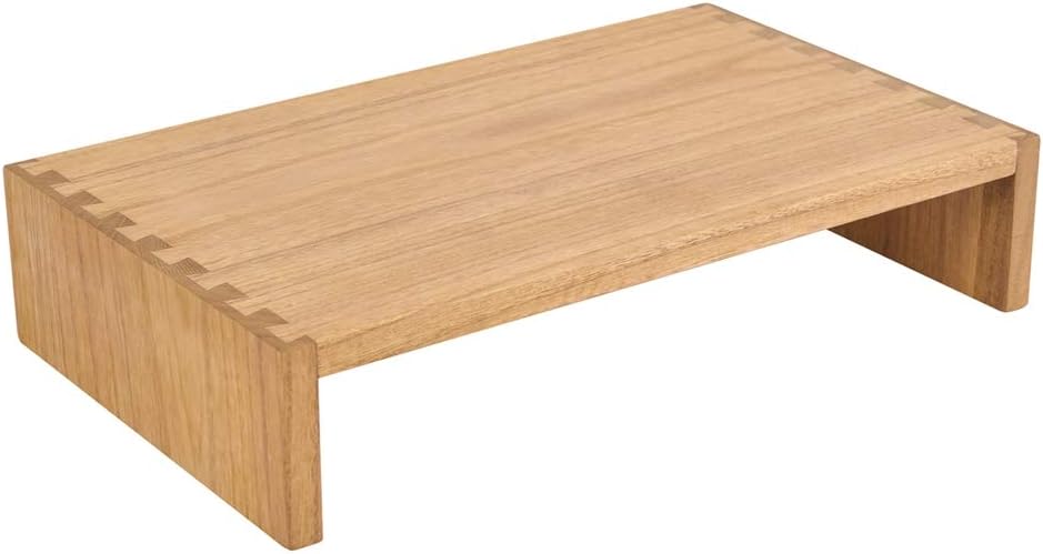 Wood Monitor Stand Riser for Desk, 15.39 Inch, Natural 39-NA