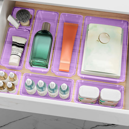 Drawer Organizer Set, Makeup Organizers, Tool Storage Trays, Pueple