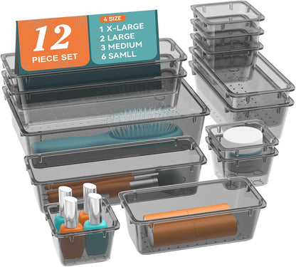 Drawer Organizer Set, Makeup Organizers, Tool Storage Trays, Pueple
