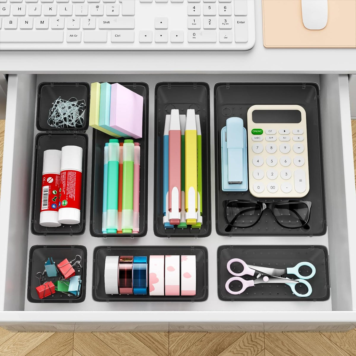 Drawer Organizer Set, Makeup Organizers, Tool Storage Trays, Pueple