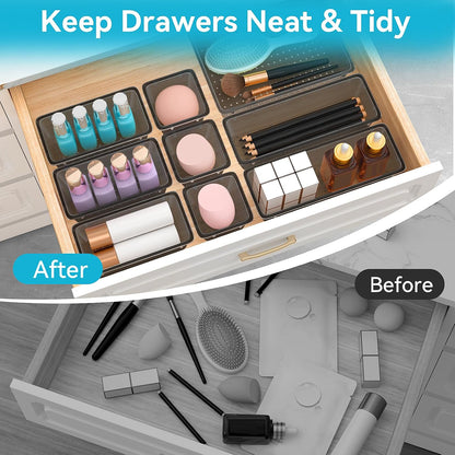 Drawer Organizer Set, Makeup Organizers, Tool Storage Trays, Pueple