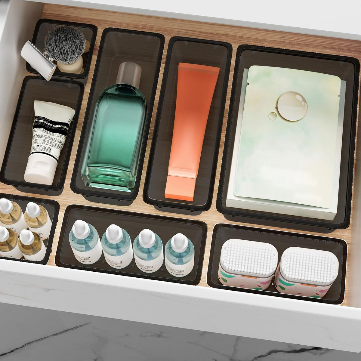 Drawer Organizer Set, Makeup Organizers, Tool Storage Trays, Pueple