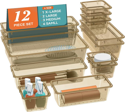 Drawer Organizer Set, Makeup Organizers, Tool Storage Trays, Pueple