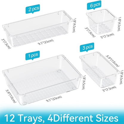 Drawer Organizer Set, Makeup Organizers, Tool Storage Trays, Pueple