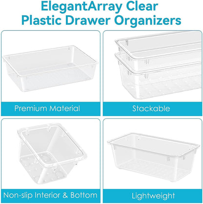 Drawer Organizer Set, Makeup Organizers, Tool Storage Trays, Pueple