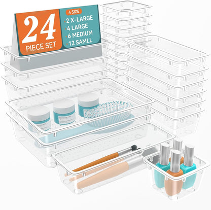 Drawer Organizer Set, Makeup Organizers, Tool Storage Trays, Pueple