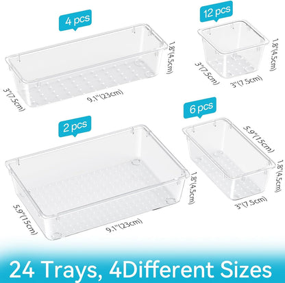 Drawer Organizer Set, Makeup Organizers, Tool Storage Trays, Pueple