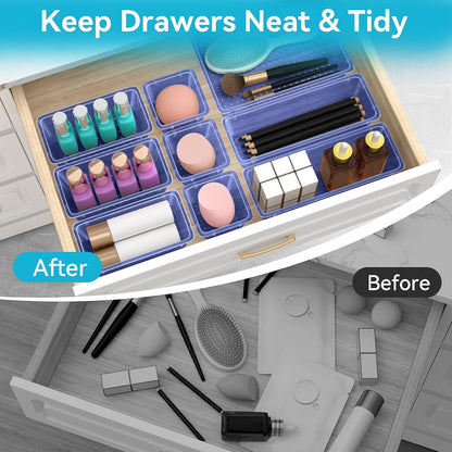 Drawer Organizer Set, Makeup Organizers, Tool Storage Trays, Pueple