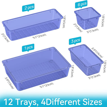 Drawer Organizer Set, Makeup Organizers, Tool Storage Trays, Pueple