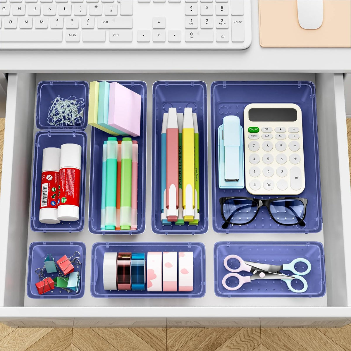 Drawer Organizer Set, Makeup Organizers, Tool Storage Trays, Pueple