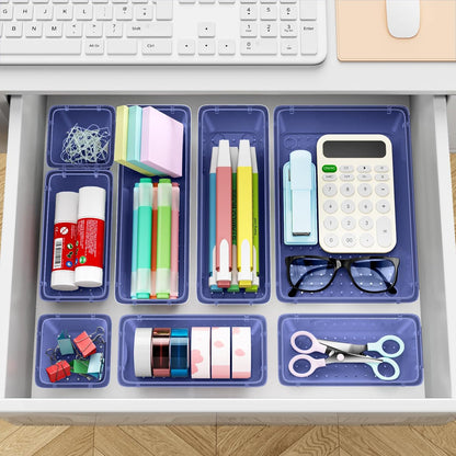 Drawer Organizer Set, Makeup Organizers, Tool Storage Trays, Pueple