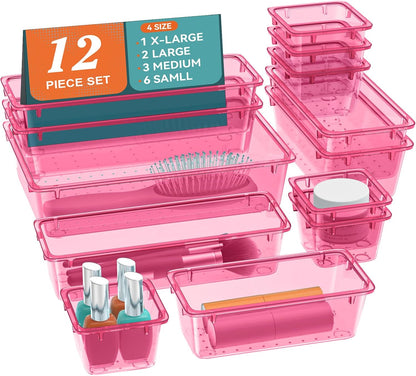 Drawer Organizer Set, Makeup Organizers, Tool Storage Trays, Pueple