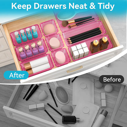Drawer Organizer Set, Makeup Organizers, Tool Storage Trays, Pueple