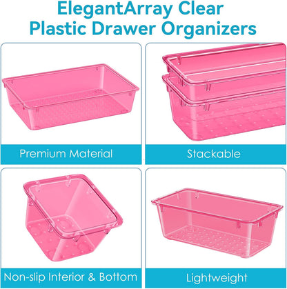 Drawer Organizer Set, Makeup Organizers, Tool Storage Trays, Pueple