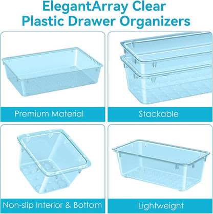 Drawer Organizer Set, Makeup Organizers, Tool Storage Trays, Pueple
