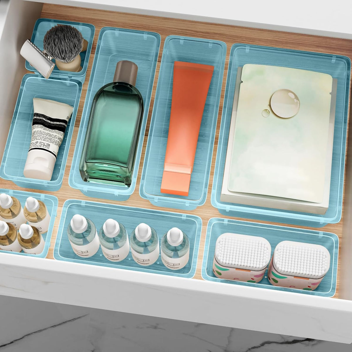 Drawer Organizer Set, Makeup Organizers, Tool Storage Trays, Pueple