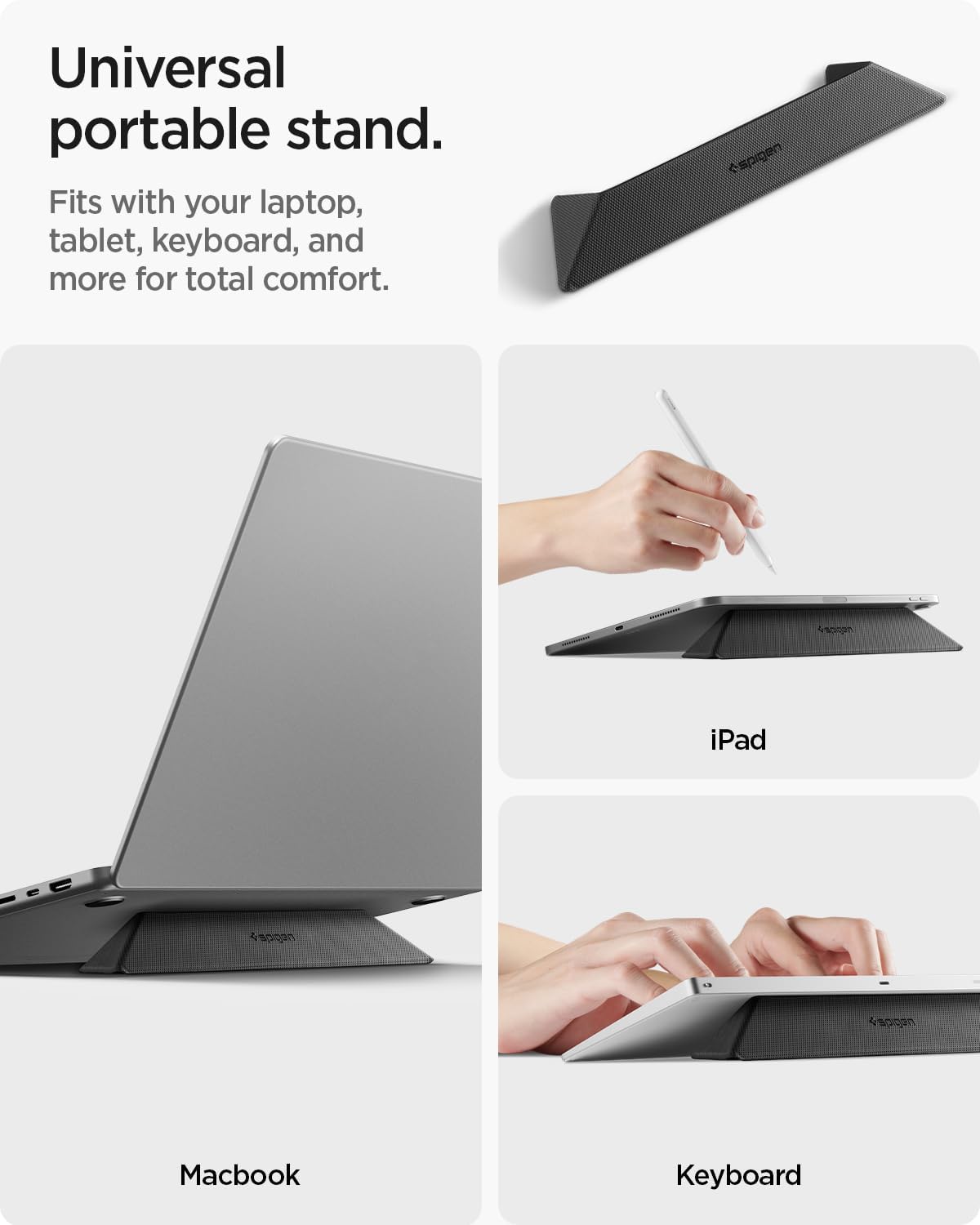 Slim Fold Portable Laptop Stand Keyboard Riser Foldable Portable