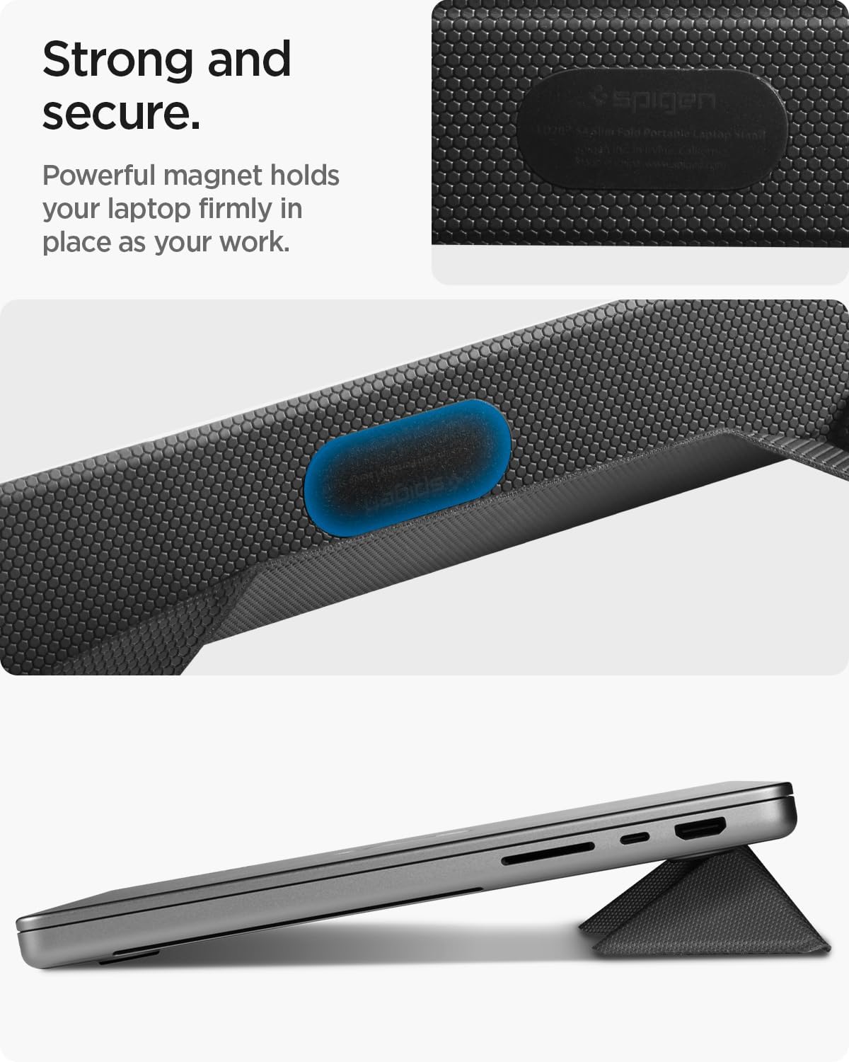 Slim Fold Portable Laptop Stand Keyboard Riser Foldable Portable