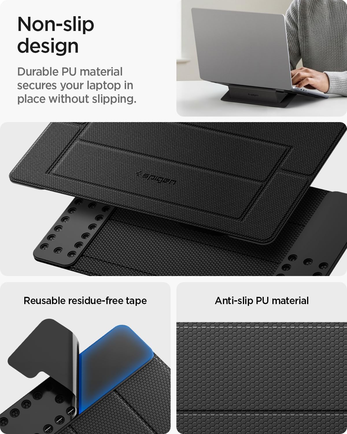 Slim Fold Portable Laptop Stand Keyboard Riser Foldable Portable