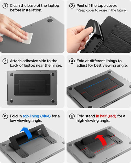 Slim Fold Portable Laptop Stand Keyboard Riser Foldable Portable