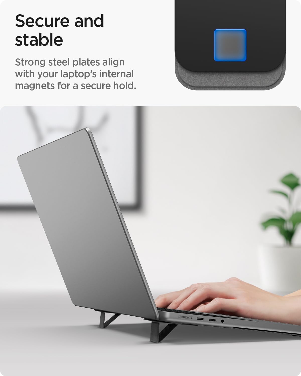 Slim Fold Portable Laptop Stand Keyboard Riser Foldable Portable