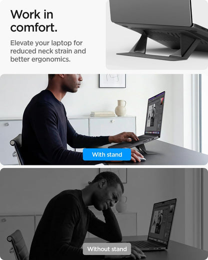 Slim Fold Portable Laptop Stand Keyboard Riser Foldable Portable