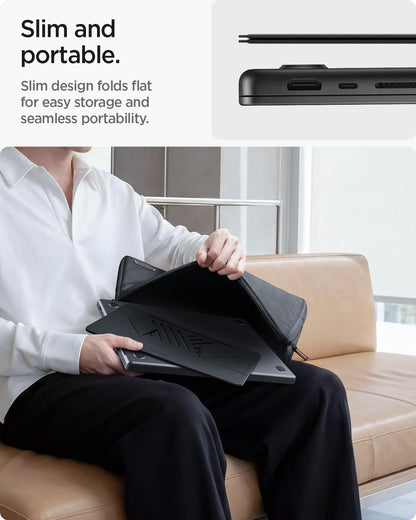 Slim Fold Portable Laptop Stand Keyboard Riser Foldable Portable