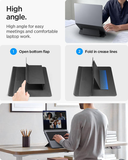 Slim Fold Portable Laptop Stand Keyboard Riser Foldable Portable