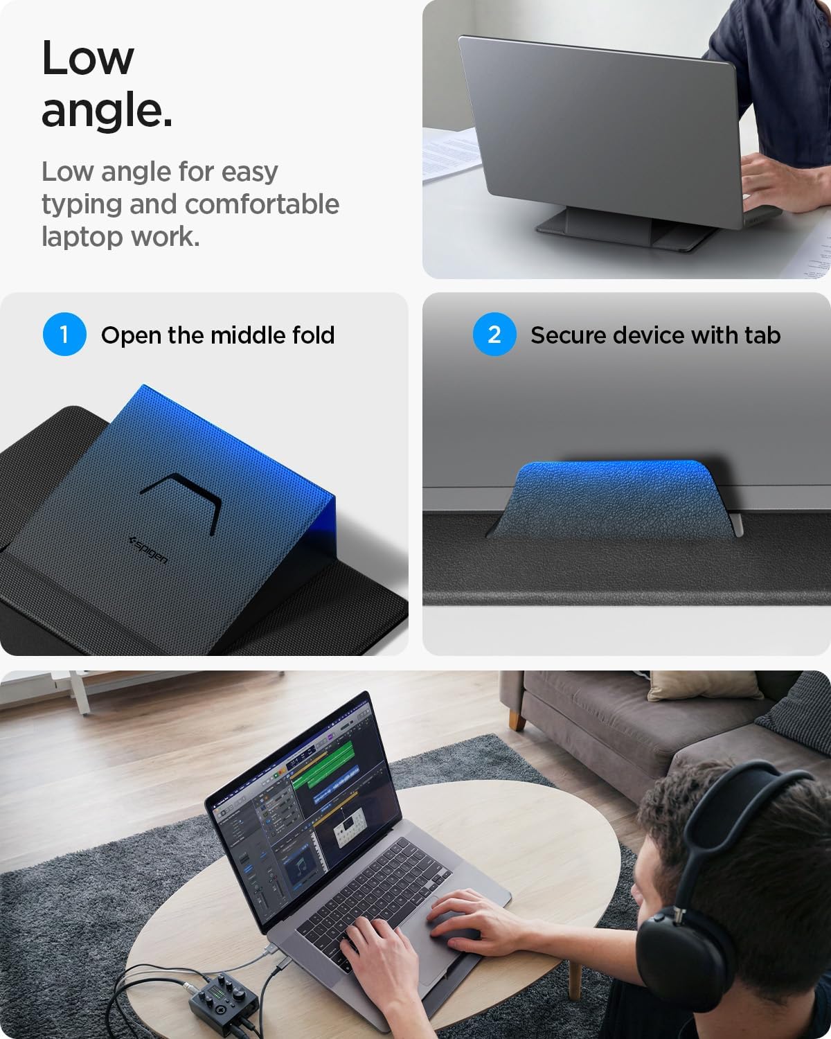 Slim Fold Portable Laptop Stand Keyboard Riser Foldable Portable