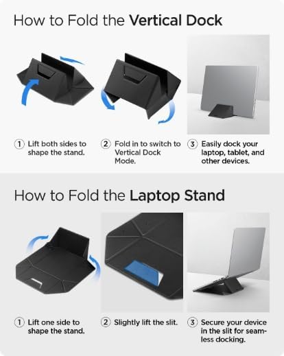 Slim Fold Portable Laptop Stand Keyboard Riser Foldable Portable