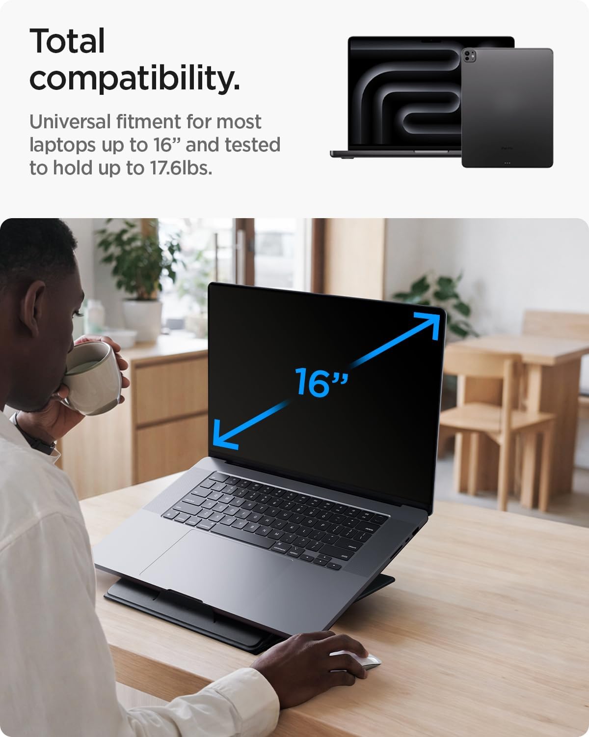 Slim Fold Portable Laptop Stand Keyboard Riser Foldable Portable