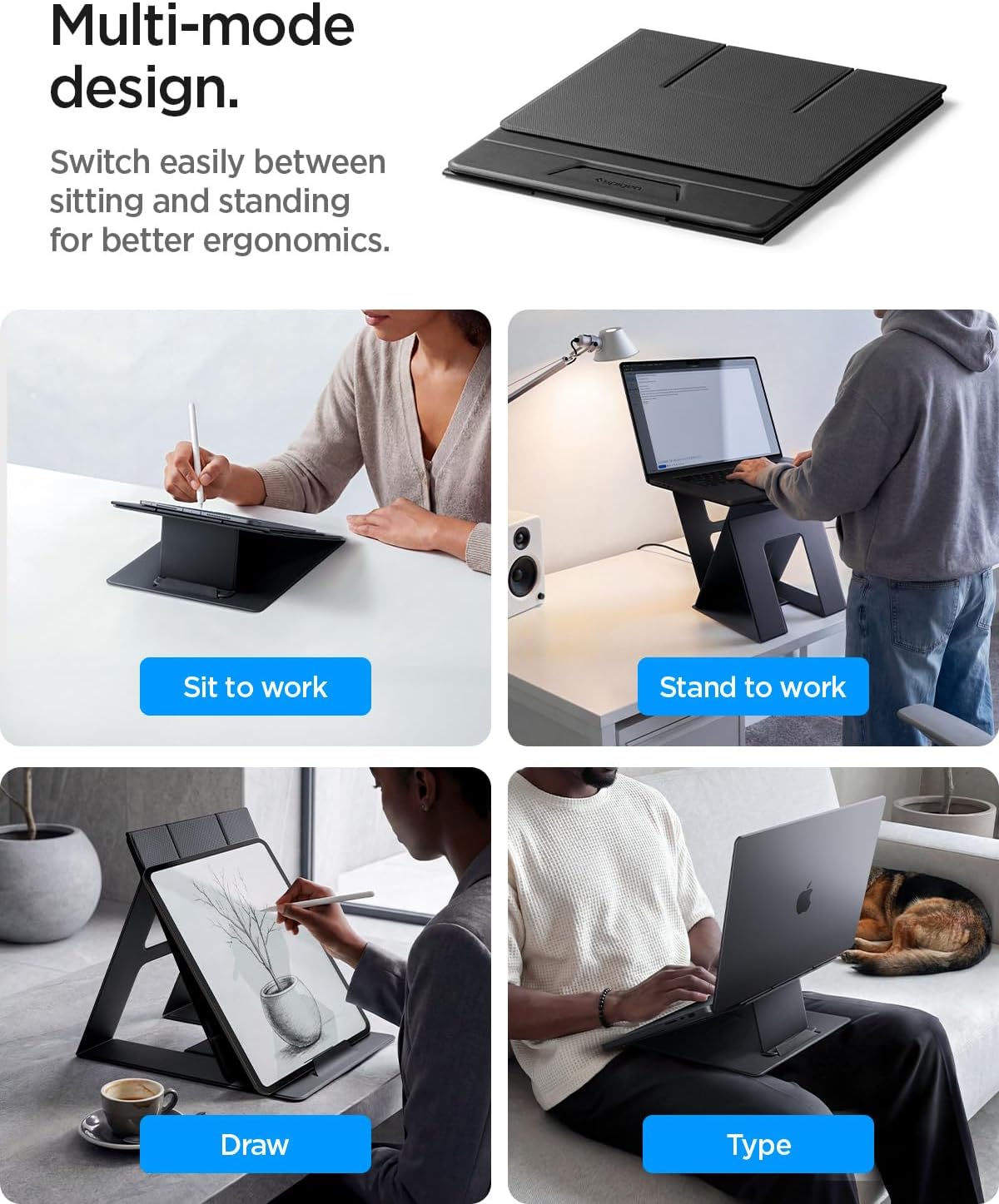 Slim Fold Portable Laptop Stand Keyboard Riser Foldable Portable