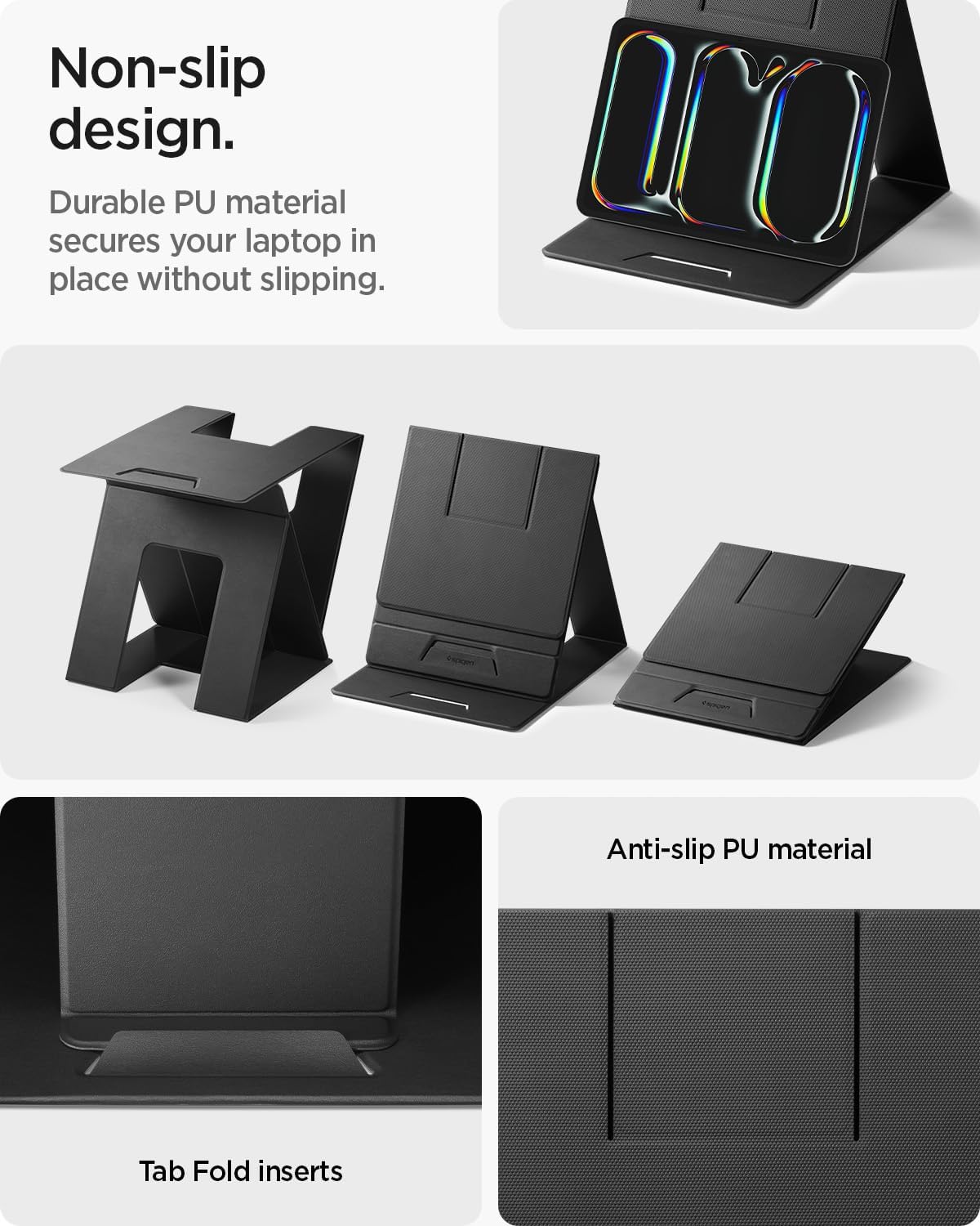 Slim Fold Portable Laptop Stand Keyboard Riser Foldable Portable