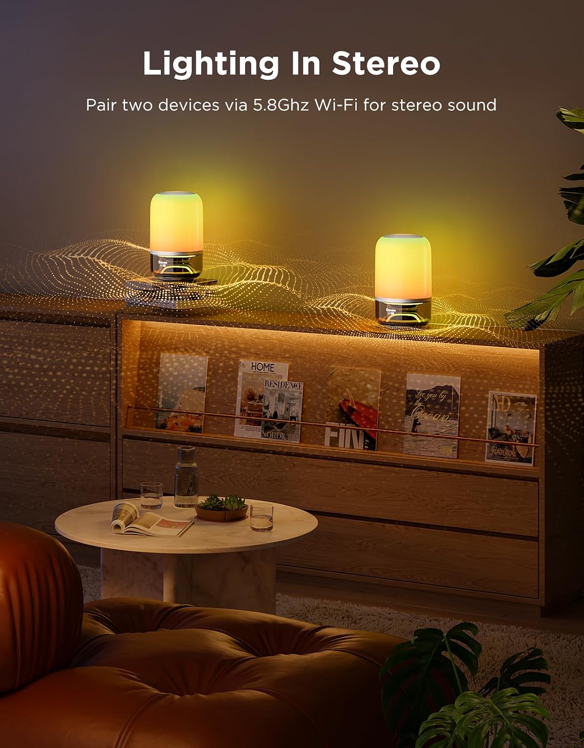 Table Lamp 2 Pro x Sound by JBL, Cordless Table Lamp with Speaker